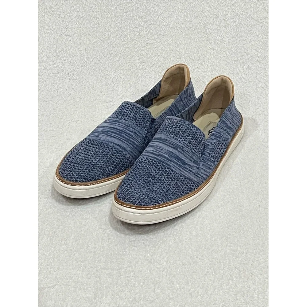 UGG Sammy Navy Heather Knit Slip On Sneakers Size 9